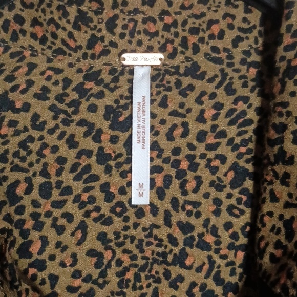 Free People Celia Animal Print Tie Front Top - Picture 6 of 8